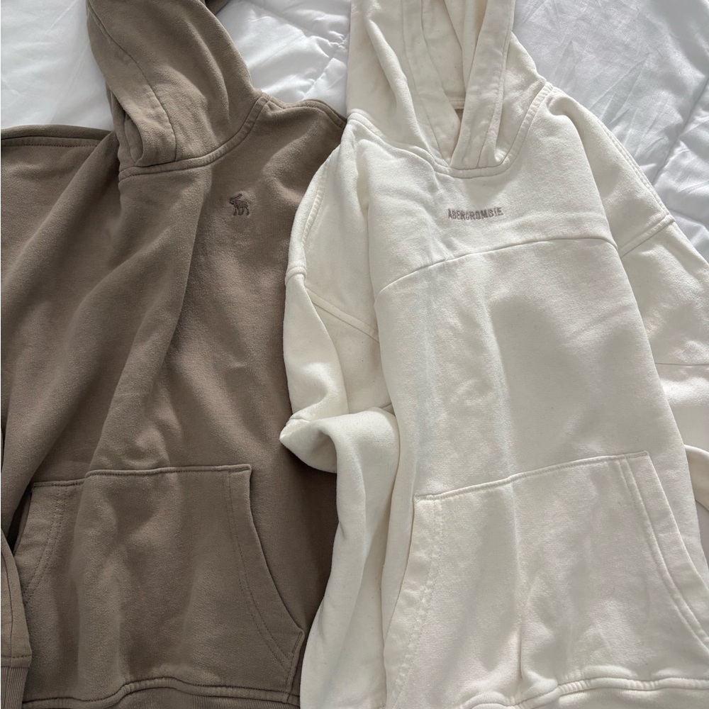 Abercrombie & Fitch beige and Cream Hoodies 11/12